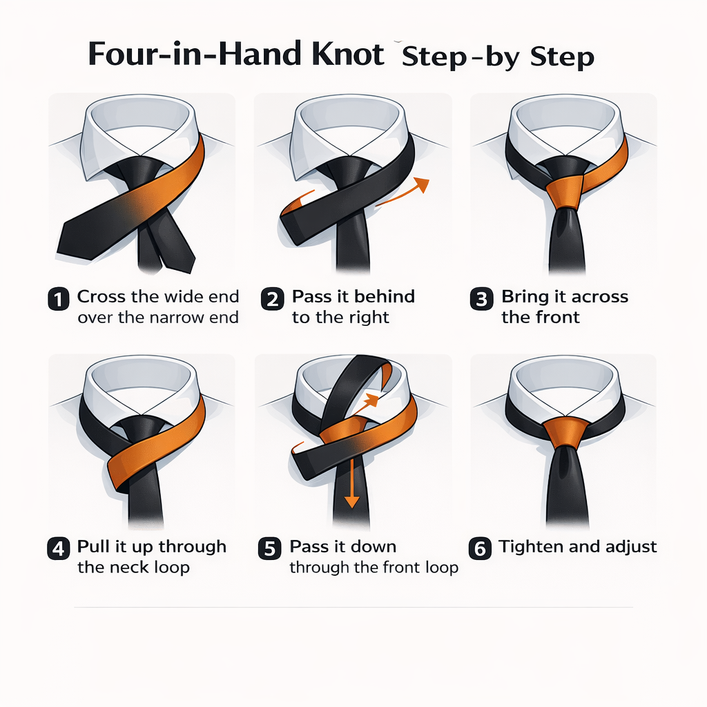 Four in hand tie knot