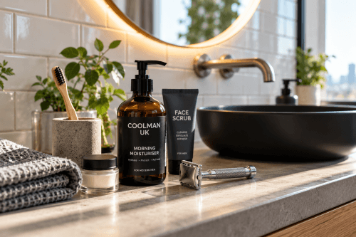 Essential men's grooming products for a simple morning routine